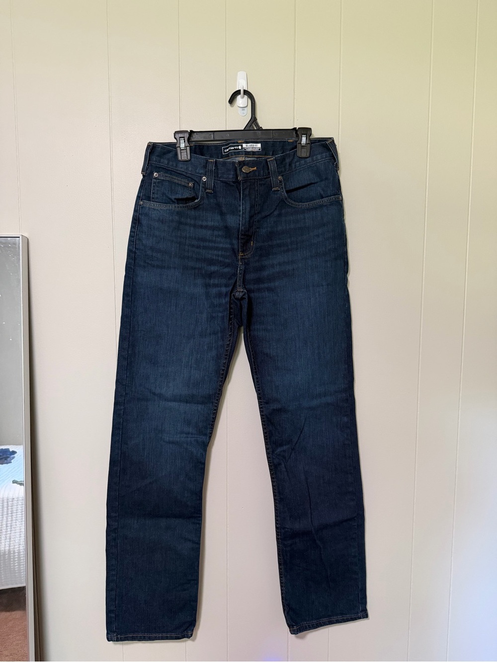 Carhartt Men's Dark Blue Relaxed Jeans